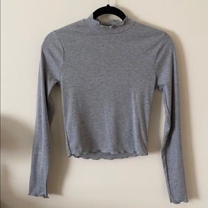 Gray crop top